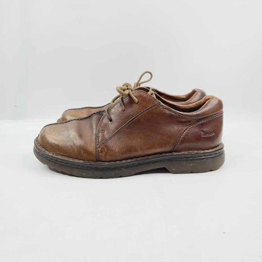 Dr. Martens Men's Brown 8B16 Split Toe Chunky Leather Dress Oxford Shoes Size 11